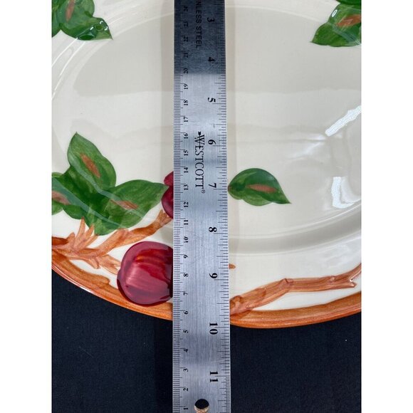 Franciscan Apple Earthenware Hand-Painted Ceramic Oval Serving Platter 14"x10" - Picture 6 of 9